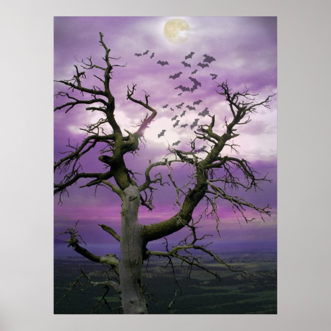 Poster Arbre Halloween (Devant)
