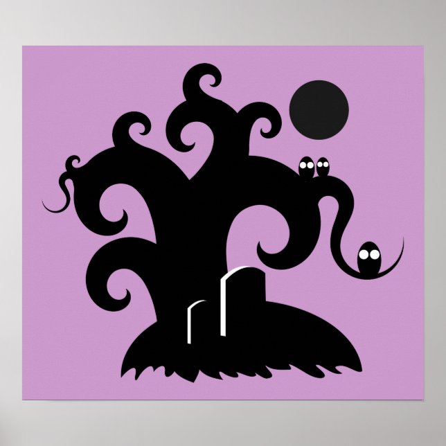 Poster Arbre Halloween (Devant)