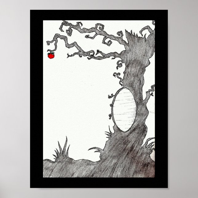 Poster Arbre magique du blanc de neige (Devant)