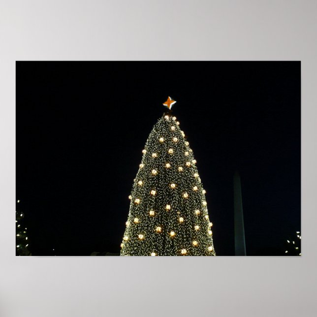 Poster Arbre national de Noël et Monument de Washington l (Devant)