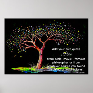 Poster *~* Arbre Noir AP81 do-it-yourself artistique Ethé