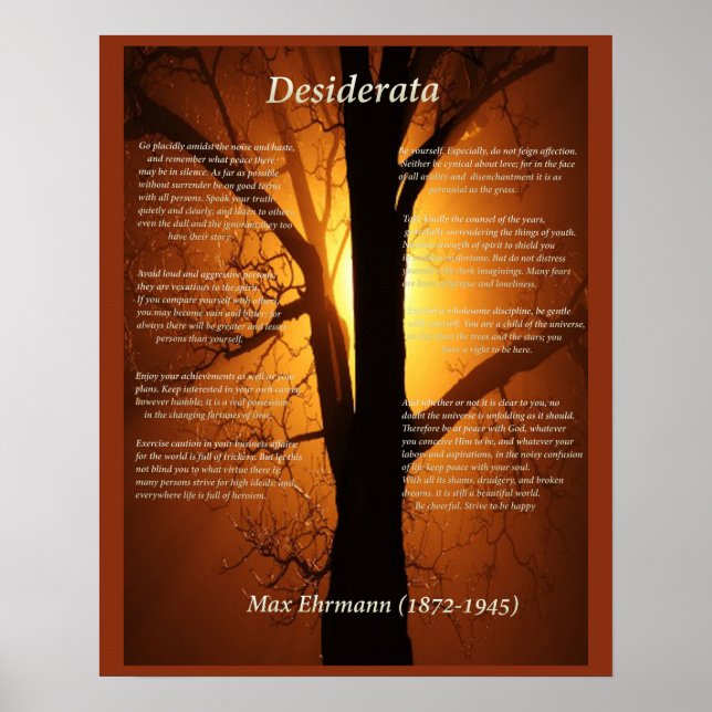 Poster Arbre orange (Devant)