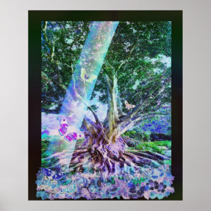 Poster Arbre papillon