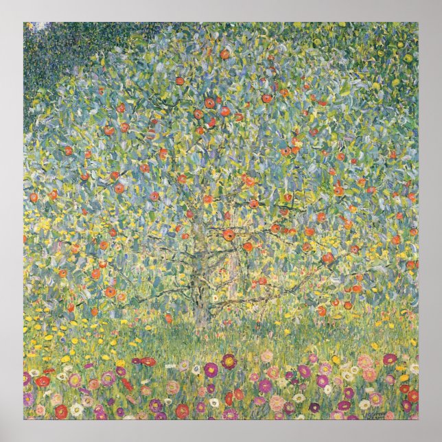 Poster Arbre pomme Gustav Klimt (Devant)