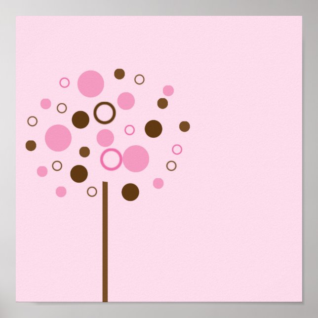 Poster Arbre rose Bubblegum (Devant)