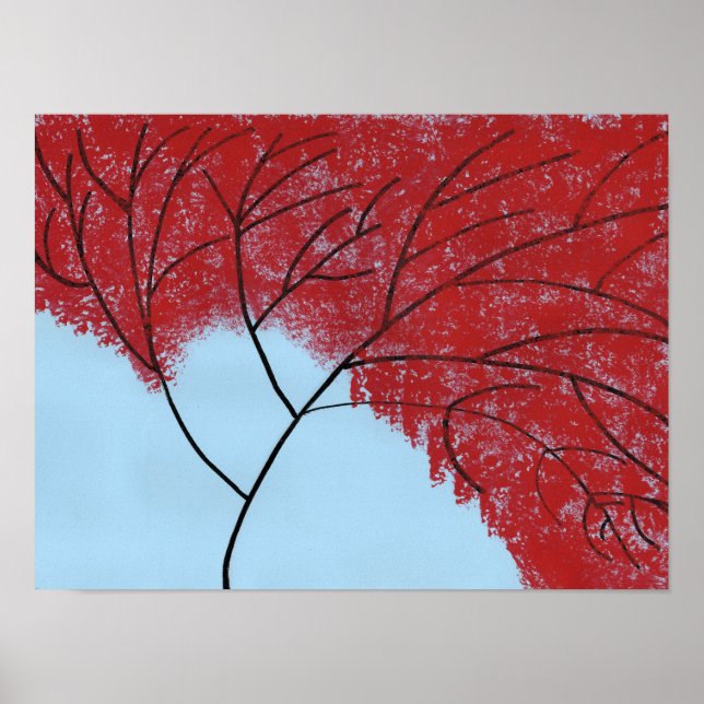 Poster Arbre Rouge (Devant)
