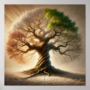 Poster Arbre saisonnier