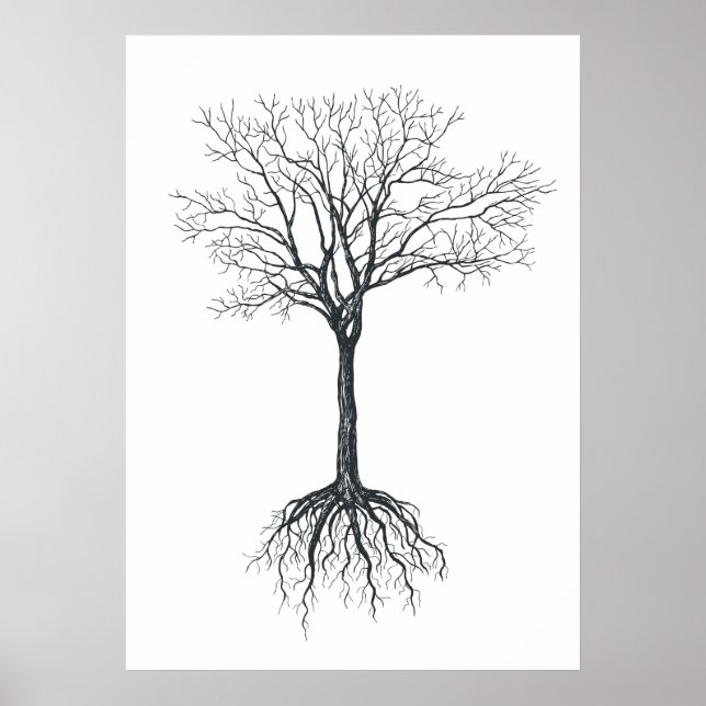Poster Arbre sans feuilles (Devant)