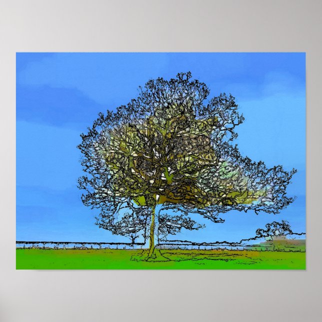 POSTER ARBRE SOLITAIRE (Devant)