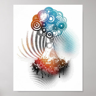 Poster Arbre sur un rêve de nuage