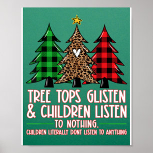 Poster Arbre Tops Gécoute Et Les Enfants N'Écoutent Rien