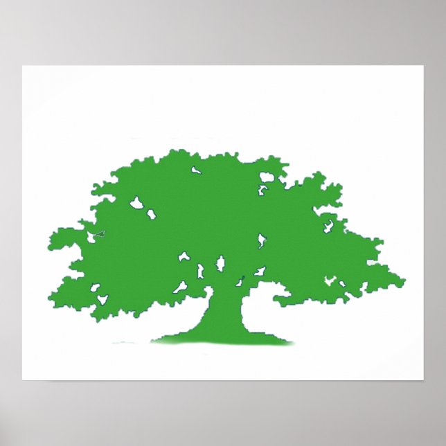 Poster Arbre vert (Devant)