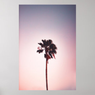 POSTER ARBRE VERT EN FEUX SOUS LE CIEL BLEU