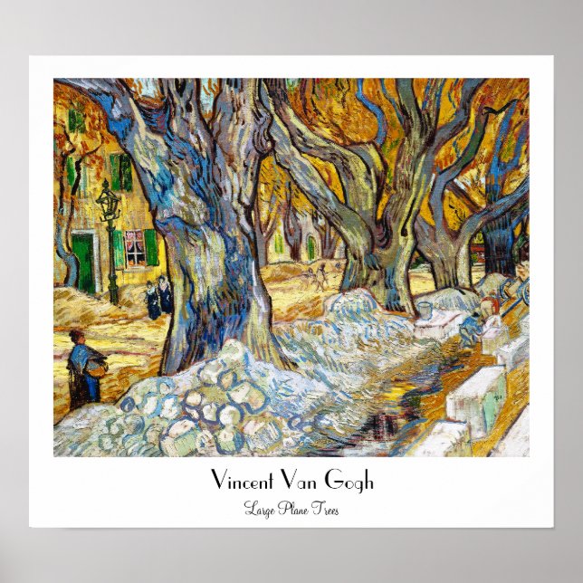 Poster Arbres à grandes voies par Vincent Van Gogh (Devant)