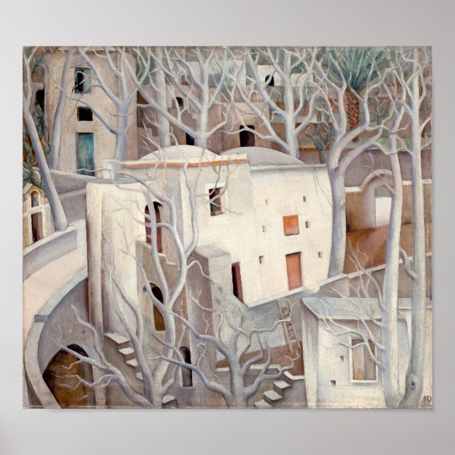 Poster Arbres blancs Positano | Anita Ré e | (Devant)