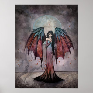 Poster Arbres d'ombre Gothique Fée Vampire Art
