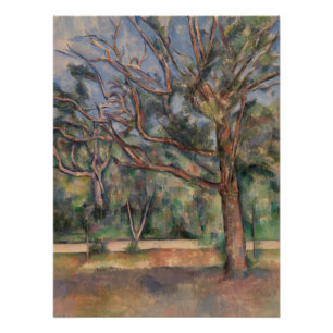 Poster Arbres et Route, Paysage Post-Impressionniste