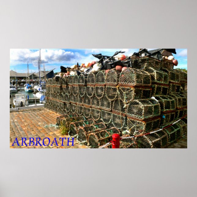 Poster Arbroath Harbour & Marina, Écosse (Devant)