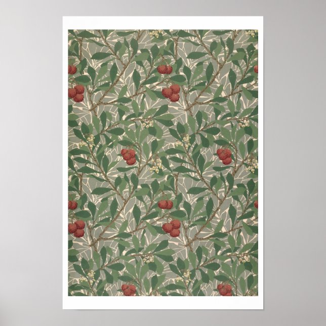 Poster 'Arbutus' wallpaper designed par Kathleen Kersey f (Devant)