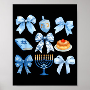 Poster Arc Bow Hanouka Chanouka Pyjama Latke Juive