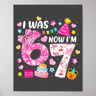 Poster Arc Coquette Prépa J'avais 6 ans Maintenant j'ai 7