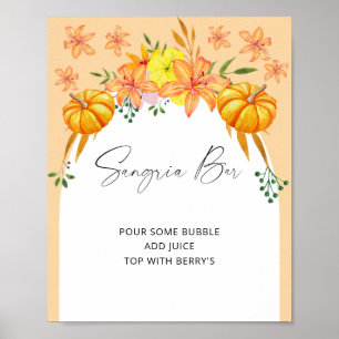 Poster Arc d'automne douche nuptiale - bar sangria