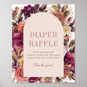 Poster Arc de couronne d'automne Tan Baby shower Déchets 