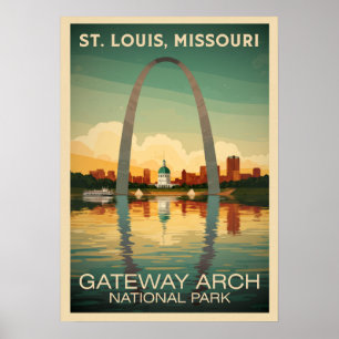 Poster Arc de passerelle St. Louis Missouri V02