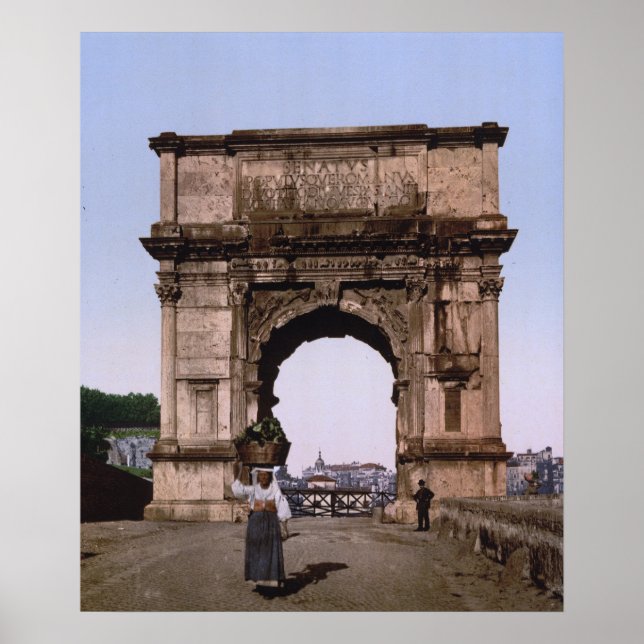Poster Arc de Titus, Rome (vers 1900) (Devant)
