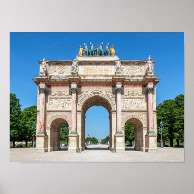 Poster Arc de triomphe Carrousel à Paris, France (Devant)