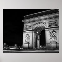 Arc de Triomphe la nuit à Paris