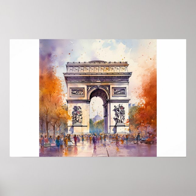 Poster Arc De Triomphe Paris Art (Devant)