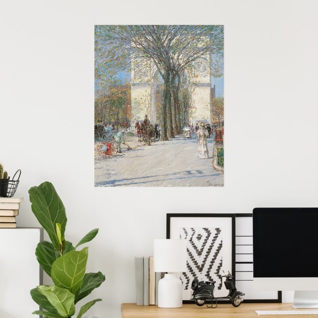 Poster Arc de Washington, Printemps par Frederick Childe  (Bureau à domicile)