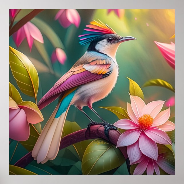 Poster Arc en arc-en-ciel Jay Imaginaire Bird (Devant)