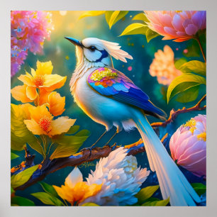 Poster Arc en arc-en-ciel Jay Imaginaire Bird