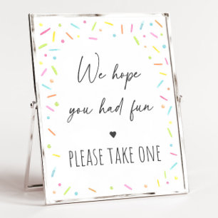 Poster Arc-en-ciel Bébé Fête Sprinkle Symbole de faveur