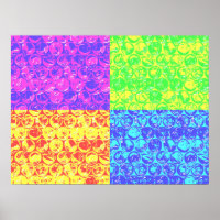 Arc en ciel bulle envelopper pop art