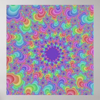 Poster Arc-en-ciel coloré Pastel