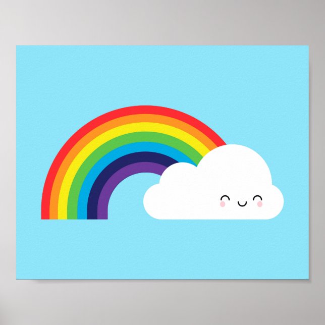 Poster Arc en ciel de Kawaii (Devant)
