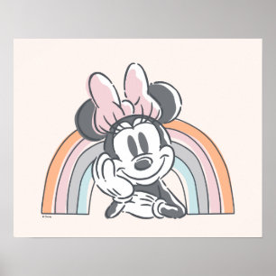 Poster Arc-en-ciel de Minnie Mouse