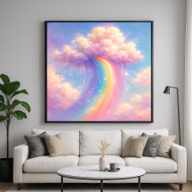 Arc-en-ciel de nuage rêveur - Style de peinture pa