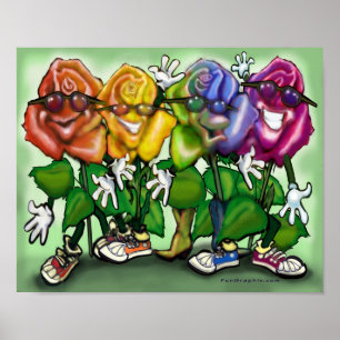 Poster Arc-en-ciel de Rose