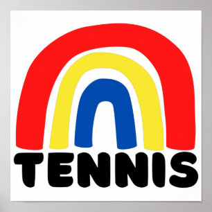 Poster Arc-en-ciel de tennis.