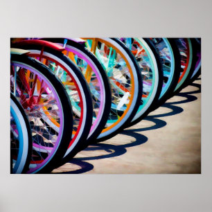 Poster Arc En Ciel De Vélos