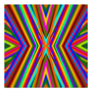 Poster arc-en-ciel des rayons de couleurs