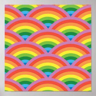 Poster Arc-en-ciel heureux