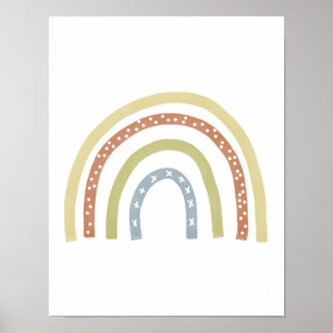 Poster Arc-en-ciel moderne et neutre Boho