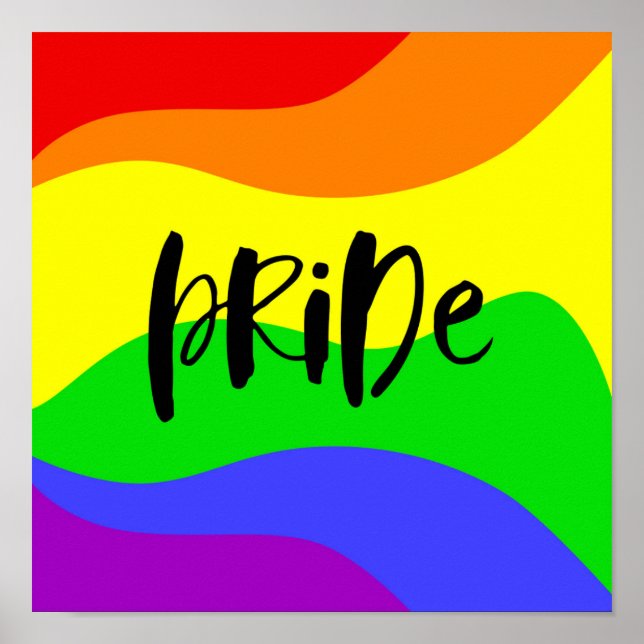 Poster Arc-en-ciel moderne Pride (Devant)
