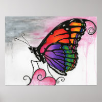 Arc en ciel Monarque papillon Imaginaire original