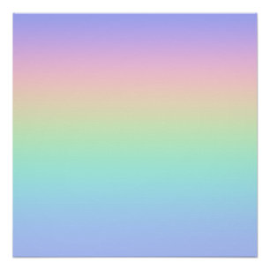Poster Arc-en-ciel pastel
